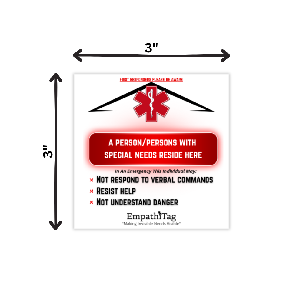 "Special Needs" - EmpathiTag™ Entry Door Sticker