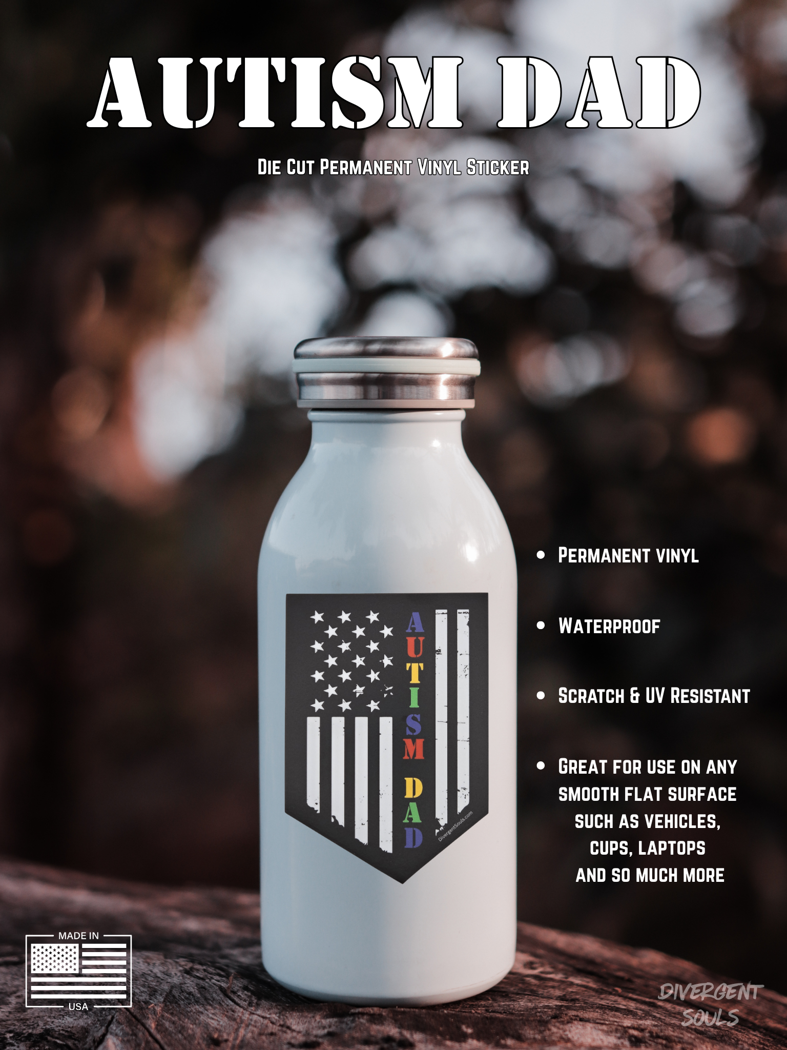 Autism Dad Vinyl Die Cut Sticker/Decal