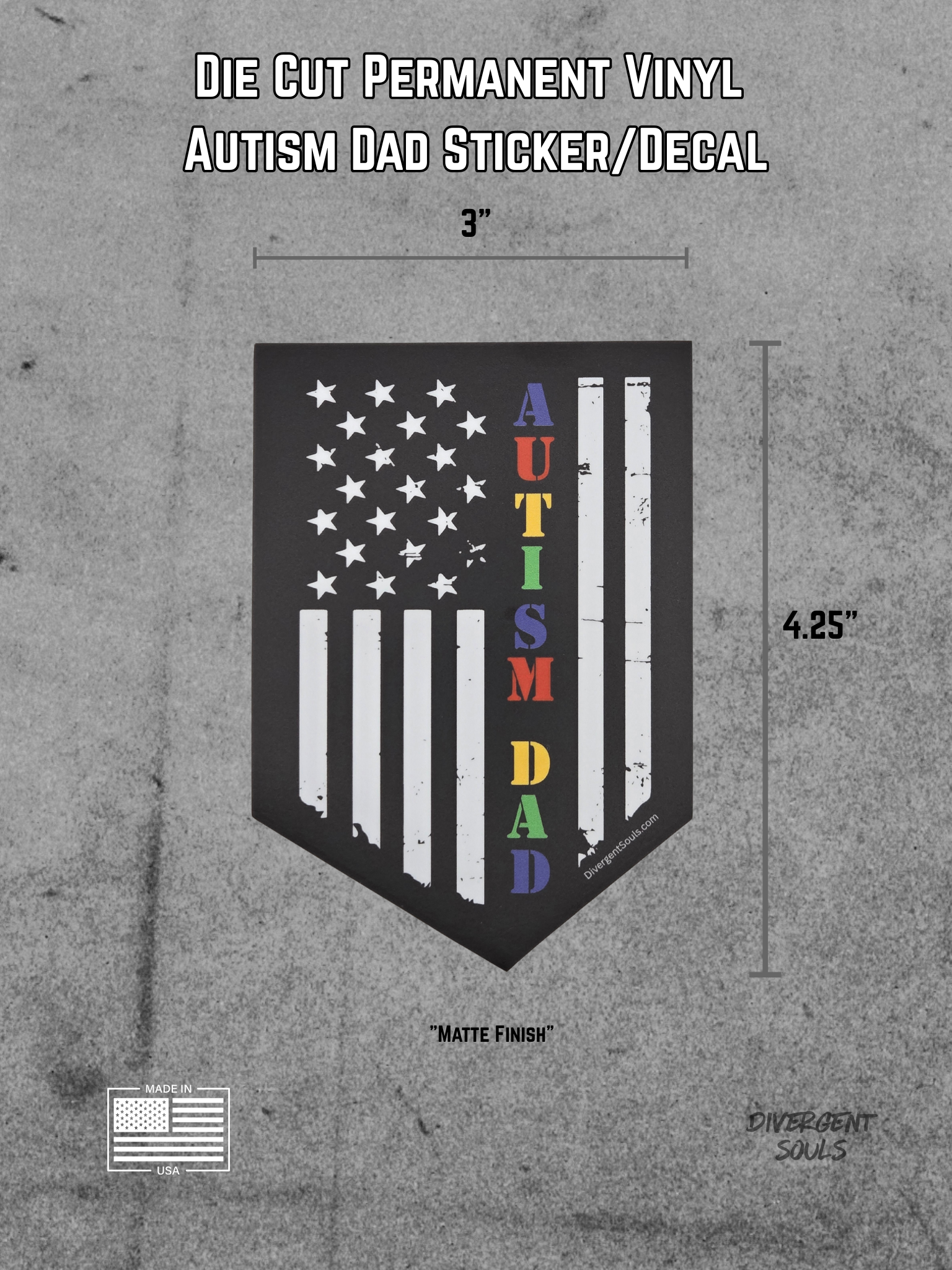 Autism Dad Vinyl Die Cut Sticker/Decal