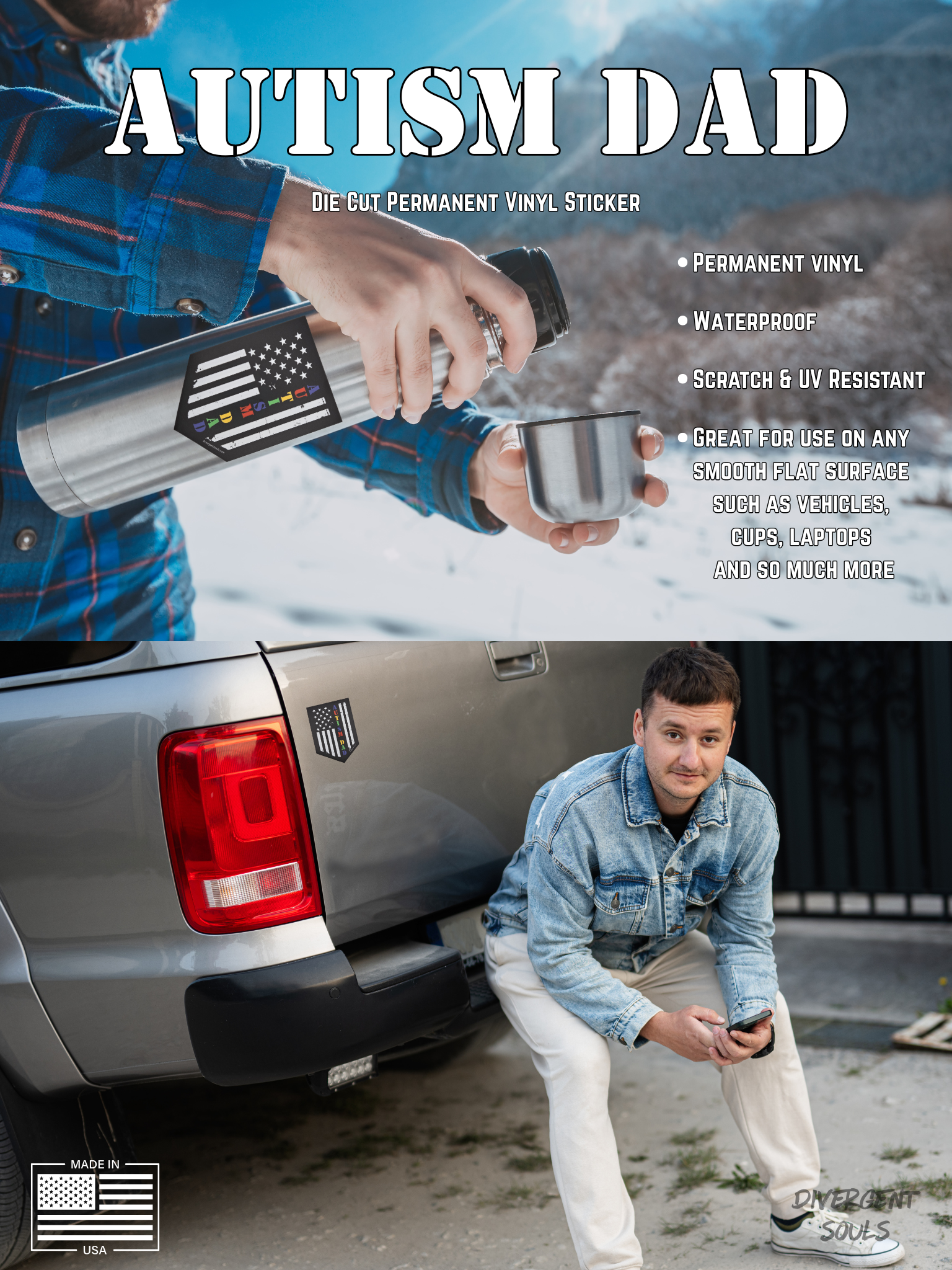 Autism Dad Vinyl Die Cut Sticker/Decal