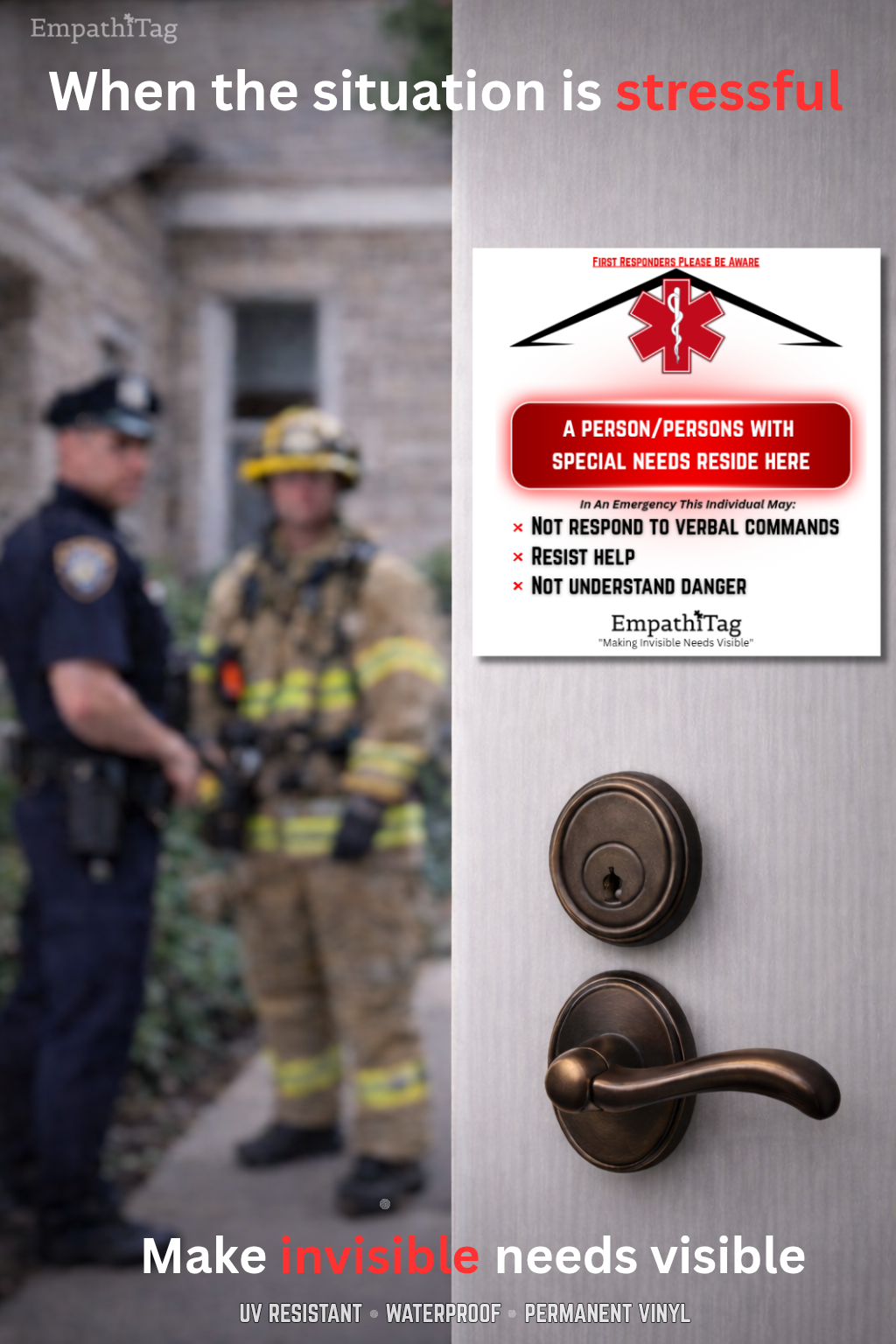 "Special Needs" - EmpathiTag™ Entry Door Sticker